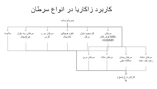 کاربرد زاکاریا در انواع سرطان